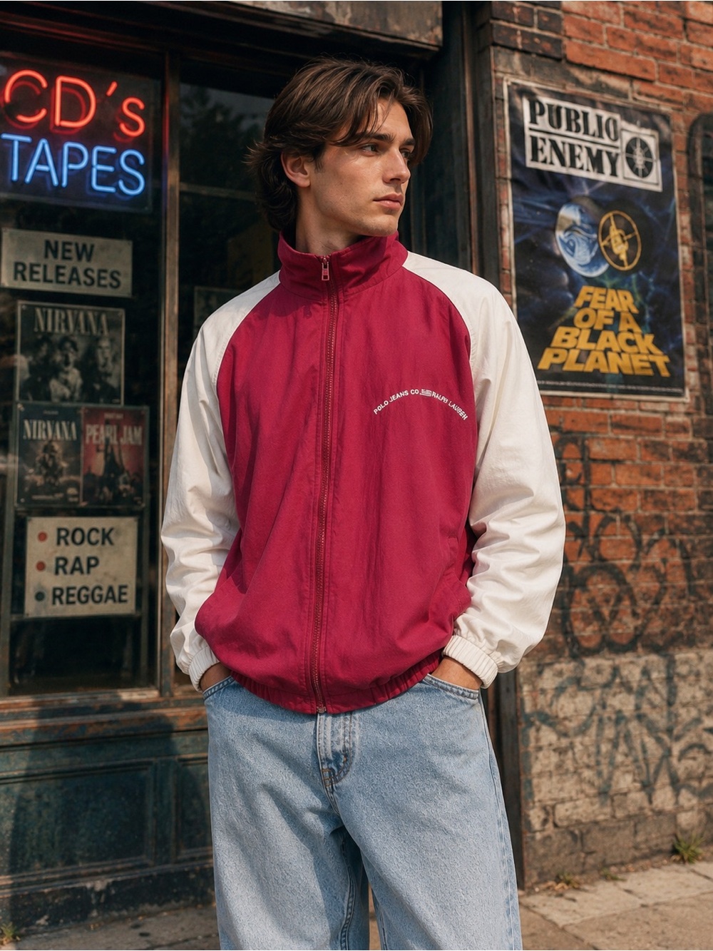 Vintage 90’s Polo Ralph Lauren Windbreaker Men’s size Medium
